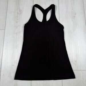 Lululemon Cool Racerback Sleeveless Tank Top Black Yoga Women's 4